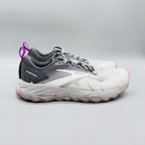 Brooks Shoes Womens 7.5 Gray Mesh Cascadia 17 Trail Running Athletic Sneakers